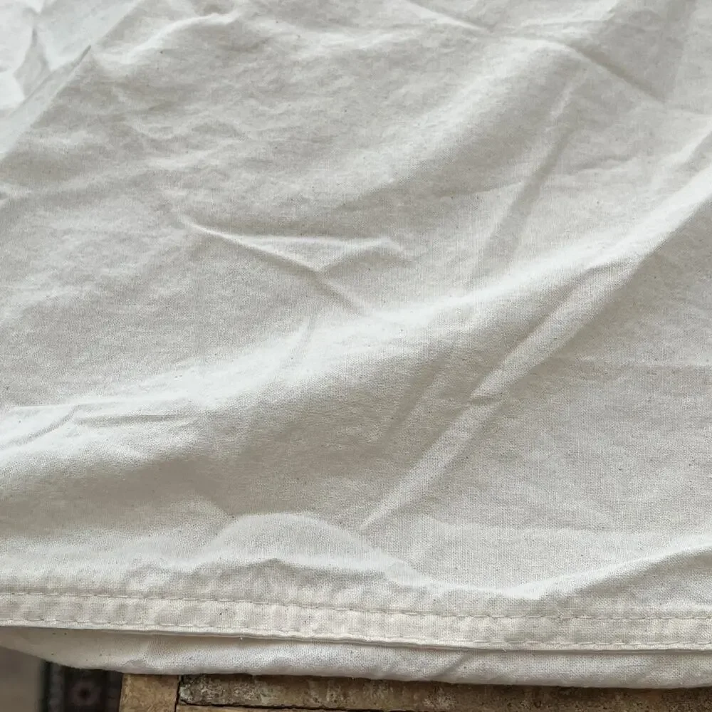 IKEA Ängslilja Duvet Cover Full Queen 218cm x 218cm Cream 100% Cotton
